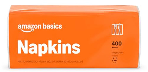 Amazon Basics Everyday Paper Napkins, 400 Count