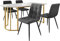 Merax Esstisch 140x80cm, Marmormuster Esstisch für 4-6 Personen, Metallrahmen, verstellbare Tischbeine, Küchentisch Esszimmertisch für Restaurant, Wohnzimmer, Küche,Wohnzimmer, Weiß/Gold
