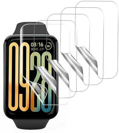 Snailcanfly Pellicola idrogel 5pcs per Xiaomi Smart Band 9 Pro Smart Watch Trasparente TPU Pellicola Protettiva Schermo Touch Sensibile, HD Clear, Ultra Sottile, Auto Guarigione