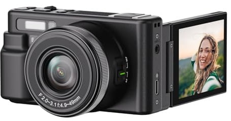 Easypix PowerPro VX7230 Compact, Systemkamera mit WiFi, 10x Optischer Zoom, Auflösung bis 72 MP, 2.8 Klappbares Display, Blitzschuh