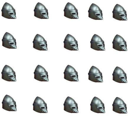 BlocteckToy Militär Waffen Set, Mittelalterlicher Ritterhelm Bausteine Zubehör Für Erwachsene und Jugendliche geeignet, Kompatibel Aller großen Marken (20 Teile)