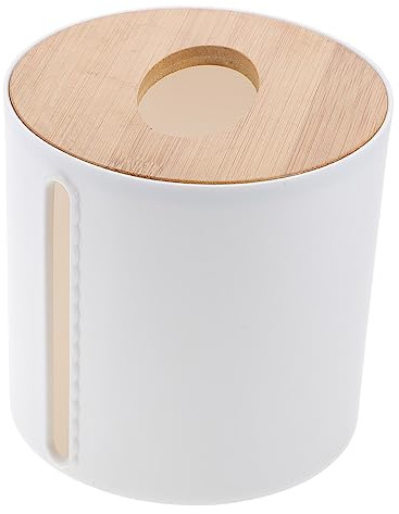 HAMPPLIES Caja de Almacenamiento Redonda para Papel Higiénico Contenedor Multifuncional para Oficina y Hogar Compatible con Estándar Diseño Nórdico Práctico y Duradero