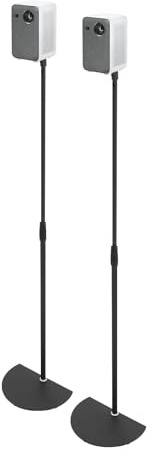 Juego de 2 soportes para altavoces de altura ajustable, soporte universal de suelo 70-120 cm, soporte antideslizante de acero al carbono, independiente para altavoces universales, capacidad de carga