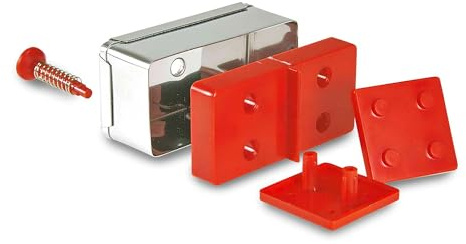 Städter 966902 Domino Ausstecher- Set, Edelstahl/Kunststoff, rot/Silber, 6 x 3 x 2,2 cm