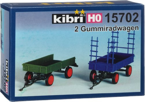 Kibri 15702 - H0 Gummiradwagen 2 Stück Fendt