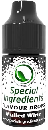Mulled Wine Flavour Drop 30ml Highly Concentrated Versatile Food Flavouring - Vegan, Non GMO, Gluten Free