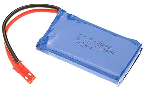 YUNIQUE GREEN-CLEAN-POWER - Rechargeable Lipo Battery 730mAh 3.7V for Drone | Compatible with Wltoys V636 V686 V686G V686K JJRC V686 | Lightweight and Durable | 53x27x8 mm - 22 gr, Blue