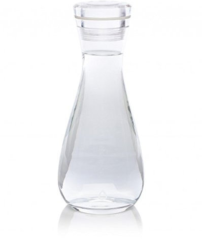 KOR Water 34 oz BPA Free Glass Carafe with lid. for use with Water Fall by KOR Counter Top Filter