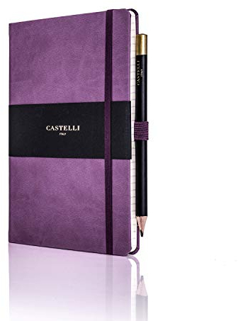 Castelli rq24/25–477 Medium liniertes Tucson Notizbuch, Violett