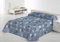 SABANALIA - Colcha Estampada Rustik (Disponible en Varios tamaños), Color Azul, Cama 200 - (300 x 280)