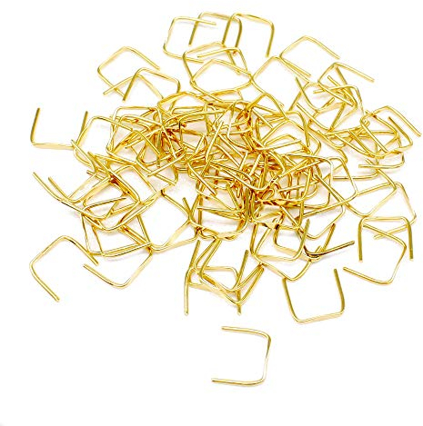 100x Kristall Verbinder 8x8mm Gold Prismen Clips Klammer Stecker Ketteln Bastelbedarf - Perfekt für DIY-Schmuck, Dekorationen und mehr!