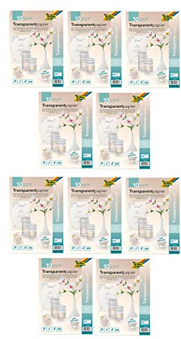 Folia 87400 - Transparentpapier, DIN A4 (10x Weiß, 10 Blatt)