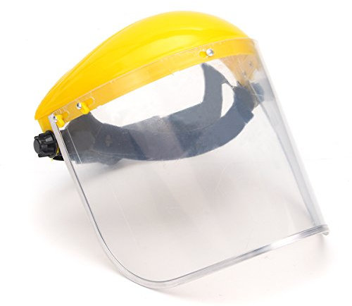 MASUNN Clear Mesh komplettes Visier Flip Up Face Shield Sicherheitsbildschirm Augenschutz Gelb