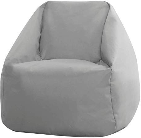 Bean Bag Bazaar Kingston Outdoor Sitzsack Kinder mit Füllung, Grau