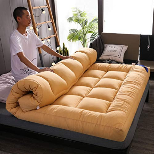 Doppelzimmer Einzelboden Matratze Japanisch, Student Schlaf Faltmatratze, Futon Etage Matratze, weich und atmungsaktiv Tatami Futon Falten, Japanisch Bett Rolle 10cm ( Color : A , Size : 1.2*2m )