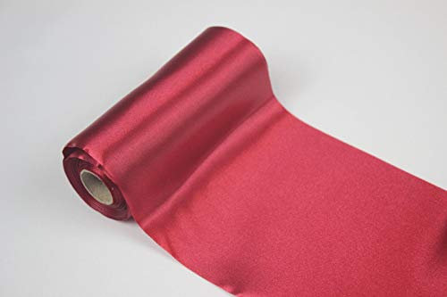 Stoff-Kollektion Satin Rolle Tischläufer 15cm x 9m (Bordeaux, 1er Pack)