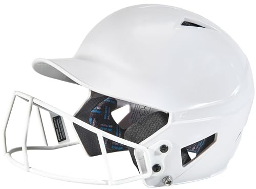 CHAMPRO HX Rookie Fastpitch Softball Batting Helmet with Facemask for Youth and Adult White Small