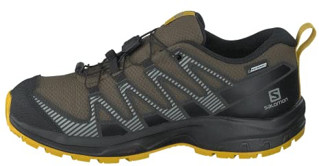 Salomon XA Pro V8 ClimaSalomon Waterproof Kinder Trailrunning-Schuhe, Präzise Passform, Grip in jedem Gelände, Sportlicher Look, Olive Night, 32