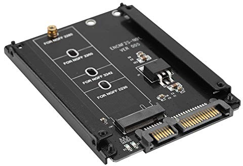 M.2 SATA auf SATA Adapter, M2 auf SATA Adapter M.2 auf KEY B KEY, 22 Pin M.2 NGFF auf SATA Konverter M.2 NGFF SSD auf SATA Adapter, M2 Festplattenadapter (Unterstützt keine PCIE/NVME-SSDs/KEY-M)