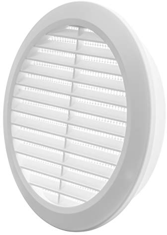 Vent Systems 150 mm Weiß Lüftungsabdeckung – Runde Lüftungsschlitze – Grillabdeckung – Integrierter Insektenschutz – HVAC-Lüftungsöffnungen für Badezimmer, Heimbüro, Küche