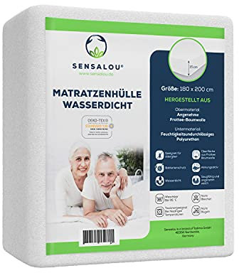 Sensalou Housse de Matelas à Fermeture éclair pour Les Personnes Allergiques - 180 x 200 cm