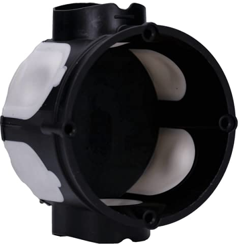 Voxura Unterputz-Gerätedose Schalterdose winddicht UP 47mm flach Ø 60mm M20 M25 Schwarz 25 Stück