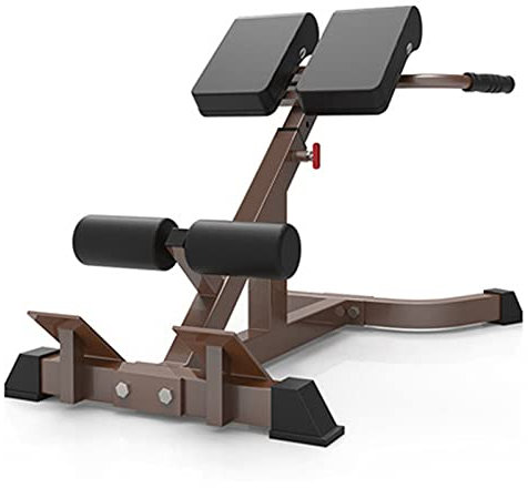 ChengBeautiful Römischer Stuhl Gewicht Bank Fitness Römischer Stuhlbank - Hyperextension Bank einstellbar 45 Grad AB Zurück Bauchübungssportmaschine (Farbe : Braun, Size : 113x70x118cm)