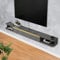 Pmnianhua Floating TV Unit, 47'' Wall Mounted Cabinet, Shelves with Drawer, Modern Entertainment Media Console Center Large Storage Bench for Living Room & Office (120cm, Dark Grey) (hxd)