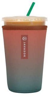Sok It JavaSok Iced Coffee & Cold Soda Insulated Neoprene Cup Sleeve (Desert Ombre, Medium: 22-28oz)