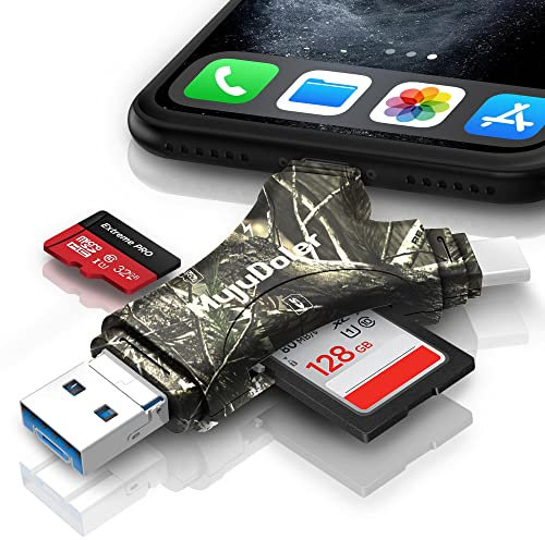 SD Card Reader for iPhone iPad,MujuDoler Viewer Trail Cameras,Trail Camera Viewer,Game Reader,Memory Viewer,Trail Reader,Plug and Play,No App Required, (MC1515)