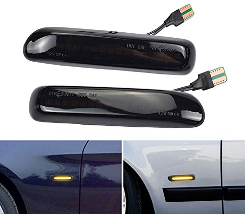 Kakulkomen LED dinámico marcador lateral luz de señal de giro Indicadores de Dirección Dinámicas Compatible con bmw E46 3 Series Limo Coupe Compact Cabriolet Touring