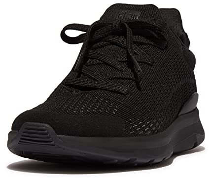 Fitflop Women's Vitamin FFX Knit Sports Sneakers, Black, 3 UK