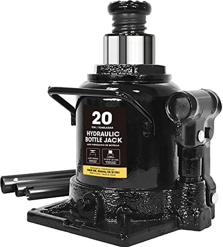 BIG RED Torin AT92007AB Hydraulischer Stubby Low Profile Wagenheber für Autoreparatur und Hausheber, 20 Tonnen (18,1 kg) Schwarz