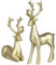 Operitacx Heimdekoration Weihnachts-Rentier-Figuren – 2 Stück Harz sitzende und stehende Hirsch-Figur Statuen für Weihnachtsdekorationen (Gold) Wohnaccessoires
