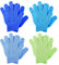 Sibba 8 Stück Peeling-Handschuhe Badehandschuhe für Dusche Spa Massagehandschuh Nylon Körperhandschuhe Körperpeeling von abgestorbenen Hautzellen Haut Body Scrubbing Baden Zubehör Herren Damen FarbenB