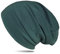 WANSSY® Damen Herren Unisex Uni Farbe Beanie Fashion schlicht ohne Muster Einheitshröße elastisch für M-XXL Kopfbedeckung Schutz vor der Sonne (Kadmiumgrün)
