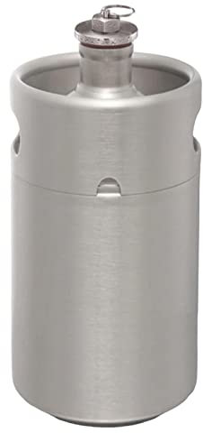 YJSG Edelstahl-Mini-Bierfass mit Druckentlastungsventil für Zuhause, Küche, Bier, für Camping, Wandern, selbstbrauen, hält Getränke frisch, 3,6 Liter