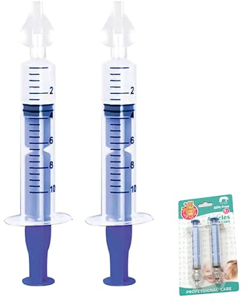 Nasendusche, Nasenspüler für Babys, Baby-Nasenspüler mit Silikon-Nasensaugspitze, Nasen-Reinigungssystem, Nasenwaschreiniger, 10 ml Professionelle Nasenspülung, Wiederverwendbarer, 2Pcs