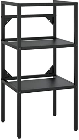 vidaXL Badezimmer Waschtischgestell Waschbeckenunterschrank Unterschrank Badschrank Badregal Waschtisch Badmöbel Schwarz 40x38x83cm Eisen