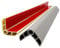 PVC Winkelprofil, 25x25mm Kunststoffwinkel PVC Gummi,Selbstklebend Kantenschutzprofil, Elastischer Kantenschutz Eckschutzprofil (100x2.5cm - Weiss)