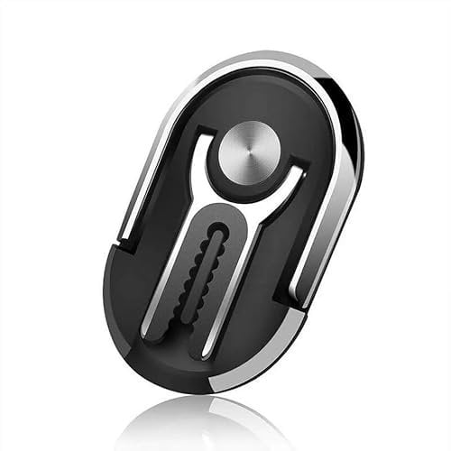 Fortune Global two-in-one Car Phone Ring Holder, 360 Adjustable Mobile Phone holder Universal Cell Phone Finger Grip Ring All SmartPhone holder (Black) (Black)