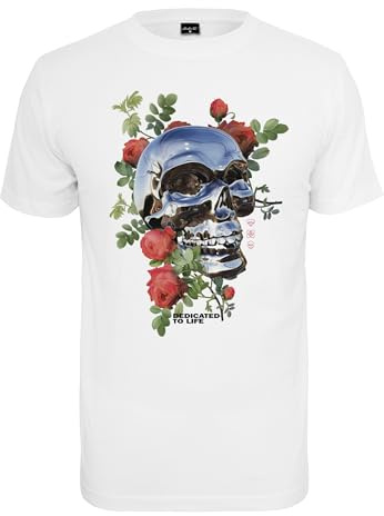 Mister Tee Herren Chrome Skull Tee White, XL