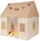 Large Kids Play Tent with Mat Banner Star Light, Indoor Playhouse for Toddler Teepee Play House with Window, Gauze Curtain Household Castle Game Furniture Toy Play Room Gift for Girls Boys Outdoor