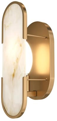 MAYTONI DECORATIVE LIGHTING Wandleuchte Innenbeleuchtung Art Deco Gold Metall Marmor Wohnzimmer Küche Schlafzimmer Esszimmer Büro E14 1 Birne (Nicht enthalten)