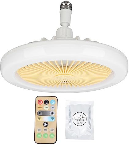 Riuulity Deckenventilator-Licht, 9,8 Zoll, Lampenfassung, Ventilator für Lampe, Schlafzimmer, für Lampe für LED-Ventilator-Licht, 25 cm, 9,84 Zoll, 30 W, Bett für