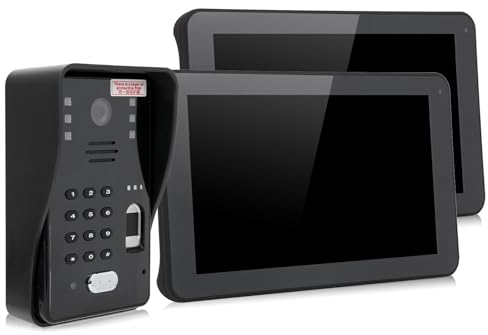 SUNGOOYUE Video-Türsprechanlage, Kabelgebunden, WLAN-, Fingerabdruck-IC-Karte, Fernzugriffskontrolle, 100–240 V, für das Sicherheitsmanagement zu Hause (EU-Stecker 100-240 V)
