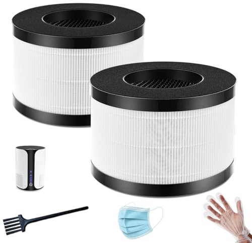 2 Pack of AP01 H13 HEPA Replacement Filter Only Compatible with AP01(H01) Air Purifier, High-Efficiency 3-Stage Filtration for AP01 Replacement Filter【Not Fit for Ganiza A10】