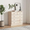 Myheimly Kommode ALTA 77x35x73 cm Massivholz Kiefer Sideboard mit 5 Schubladen, Schubladenschrank Schrank für Schlafzimmer Büro, Beistellschrank Flurschrank