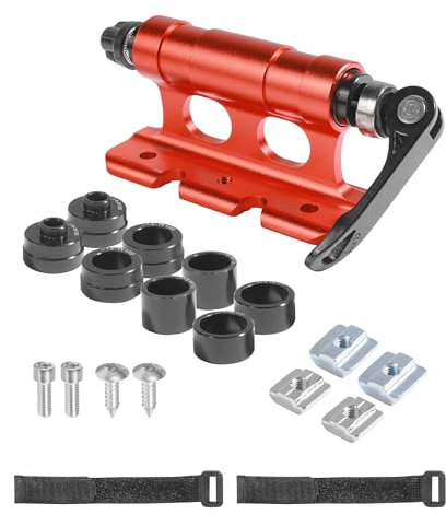 Flaconi Bike Fork Mount,Bike Racks,Versatile Front Fork Mount Block,Front Fork Block Quick Release Thru Axle,Bicycle Bed Roof,Mount for Road Bike Stand,Suitable for Most Cars,Trucks,Bicycles (Red)