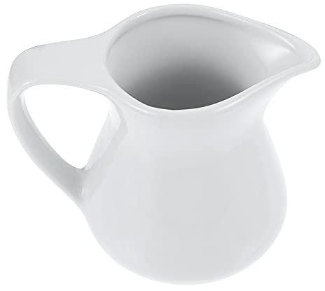 IUokLU Porcelain Gravy Sauce Jug Condiment Boats Creamer Pitcher with Ladle for Salad Dressings Milk Tomato Sauce Olive Oil Dispenser- 200ML,White-10.5X6X9cm